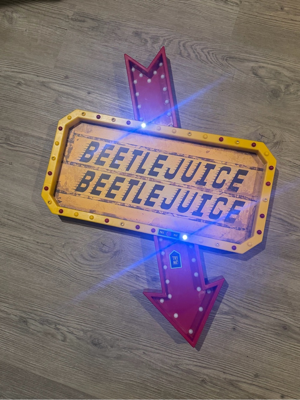 Spirit Halloween Beetlejuice Light Up Marquee Sign 26” 2022